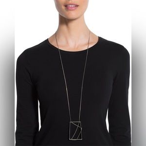 Chico’s‎ Long Architectural Pendant Necklace.  NWT!